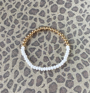 14k Gold Filled and White